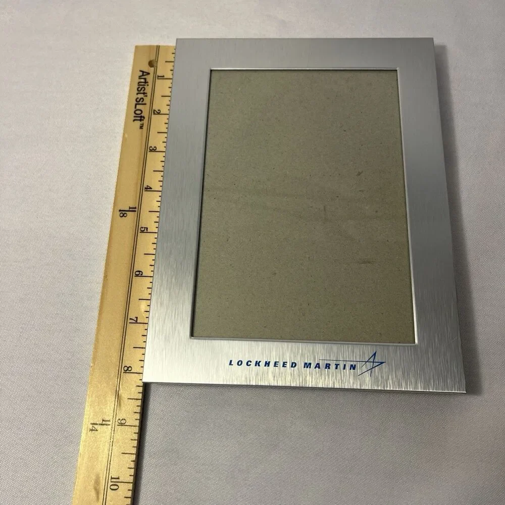 Lockheed Martin Brushed Silver-Tone Metal Picture Frame with Logo